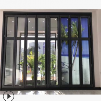 佛山源頭廠家直銷6.0厚重型折疊門電動遙控折疊玻璃門超高折疊門