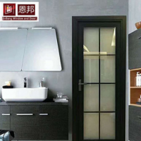廠家專業定制85平開門鋁合金鎖玻璃平開門衛生間浴室門隔音房間