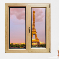 華建100系列鋁包木門窗封陽臺北京鋁木復合門窗隔音隔熱節能平開