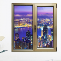 華建斷橋鋁門窗封陽臺北京斷橋鋁合金門窗平開窗60系列隔音隔熱
