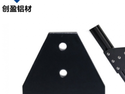 鋁制5孔/7孔2020/3030/4040/4545連接板T型L型加固板直角連接黑色