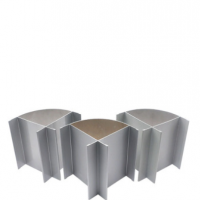 生產定制無塵車間凈化料0.8mm~1.1mm厚度外圓柱凈化鋁型材廠