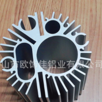 開模擠壓照明太陽花鋁型材 定制工業鋁型材