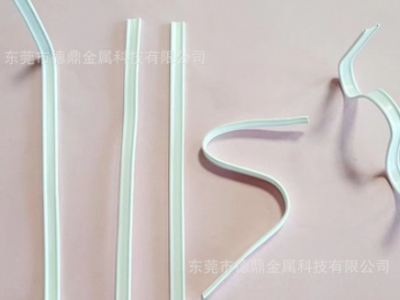 廠家直供KN95內(nèi)置雙芯雙絲鐵絲鍍鋅絲N95定型條壓鼻梁條包塑環(huán)保2