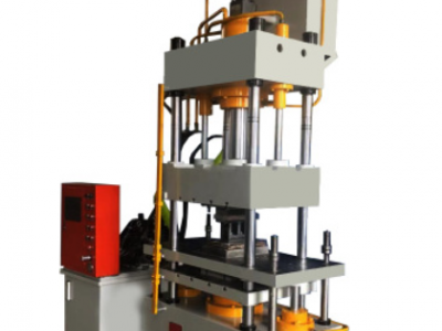 全自動進出料陶瓷粉末成型機數(shù)控粉末油壓機四柱液壓機