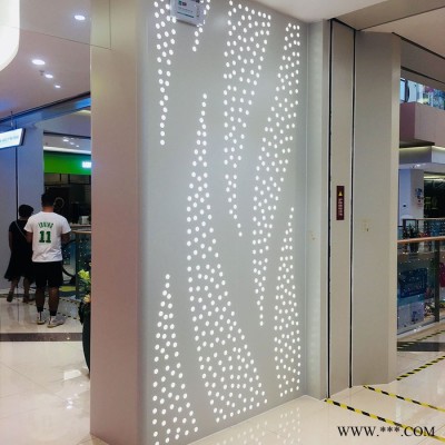 粵藝佰圓柱子透光鋁板定制 弧形包柱子鋁板鏤空造型定制