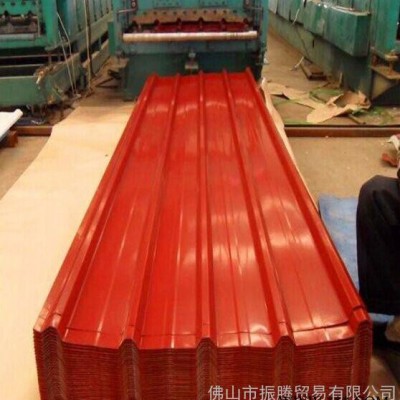 顏色的彩鋼板，彩瓦板  瓦楞板 天藍 荷葉綠彩涂板