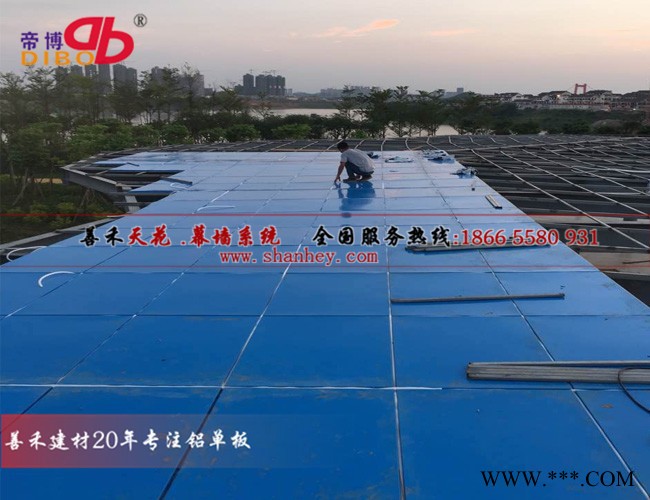 旅游景區遮陽過道鋁合金板，人行鋁板雨棚