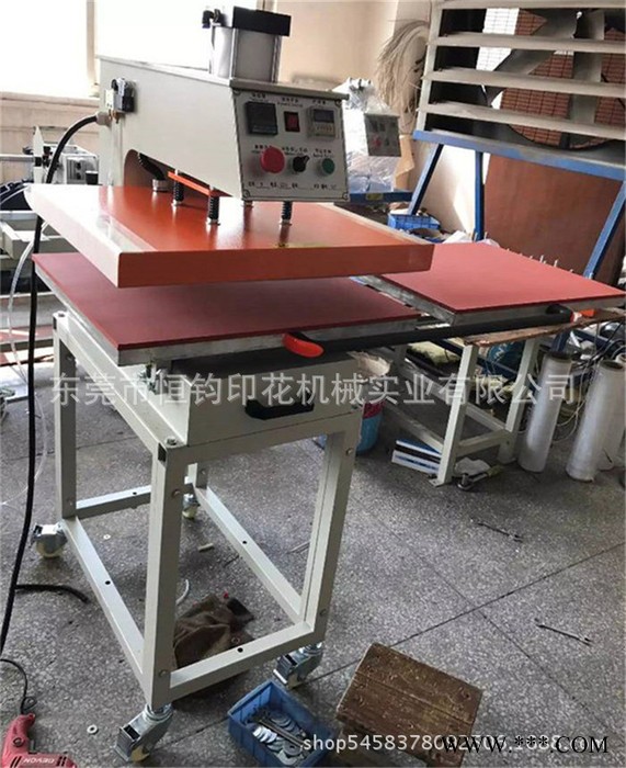 直銷雙工位下滑式氣動印花機毛衣燙鉆機鋁板壓燙機60*80