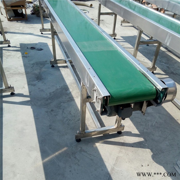 匯眾非標電動升降爬坡皮帶輸送機  鋁型材移動輕型皮帶上料機 不銹鋼皮帶輸送機