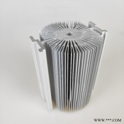 聚力 6壓鋁型材太陽花散熱器LED燈具散熱器鋁型材開模定制