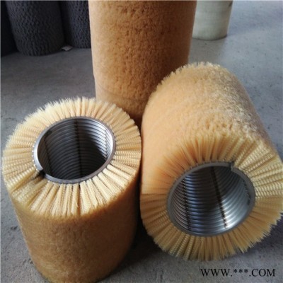 銅板清洗機(jī)毛刷輥鋼輥體鋼帶纏繞輥刷波紋尼龍絲彈簧刷輥鋁板脫脂線毛刷