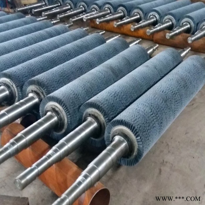 鋁板涂裝線脫脂輥刷拉絲滾刷拋光磨料絲彈簧刷輥雙鋼帶纏繞碳化硅毛刷輥