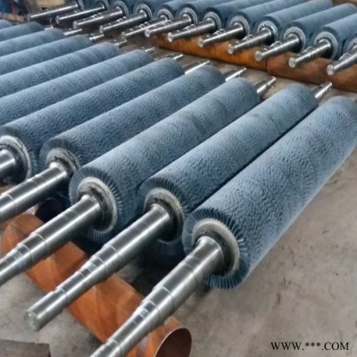 鋁板涂裝線脫脂輥刷拉絲滾刷拋光磨料絲彈簧刷輥雙鋼帶纏繞碳化硅毛刷輥