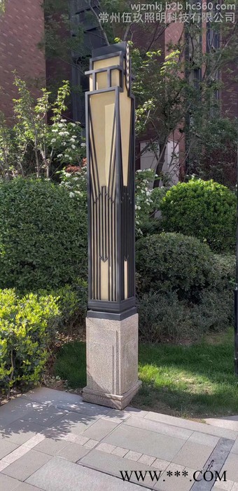 常州3米4米5米FNZH伍玖照明JGD684四川廣元園林廣場中式綠化太陽能鋁型材歐式庭院燈景觀燈柱廠家路燈方燈批發