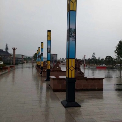 常州3米4米5米FNZH伍玖照明JGD593四川達州園林廣場中式綠化太陽能鋁型材歐式庭院燈景觀燈柱廠家路燈方燈批發