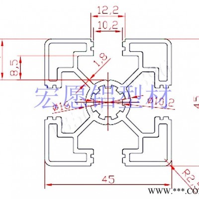 供應(yīng)天津工業(yè)鋁型材4545歐標(biāo)輕型 框架設(shè)備45系列