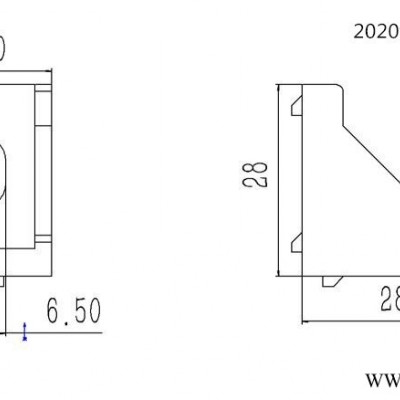 2020角碼 角件 工業鋁型材專用直角連接件 2020角件，角碼100只