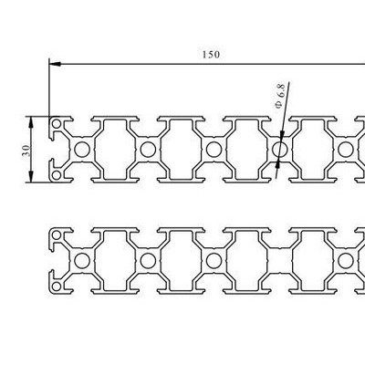 30150鋁材 工業鋁合金30150型材 歐標加寬臺面型材