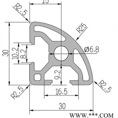 BP-8*3030R工業鋁型材，可定做，歡迎咨詢