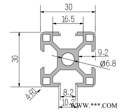 貝派BP-8-3030工業(yè)鋁型材可定做，深加工，歡迎咨詢。