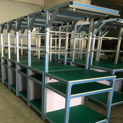 工業鋁型材批發工廠銷售莆田鞋業流水線工作臺防靜電上班安裝服務 非標定制