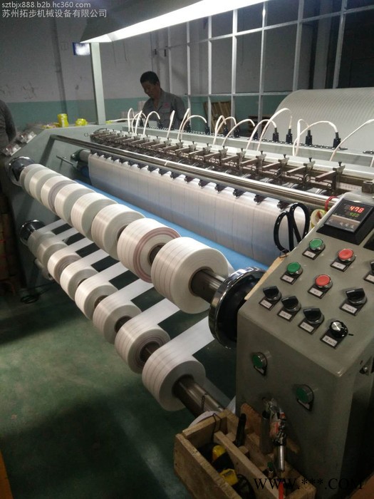 拓步機(jī)械TB-RQT電熱切分條機(jī)廠家供應(yīng)浙江天臺(tái)紗網(wǎng)布料電熱切分條機(jī)工業(yè)濾袋開邊機(jī)直條分切機(jī)