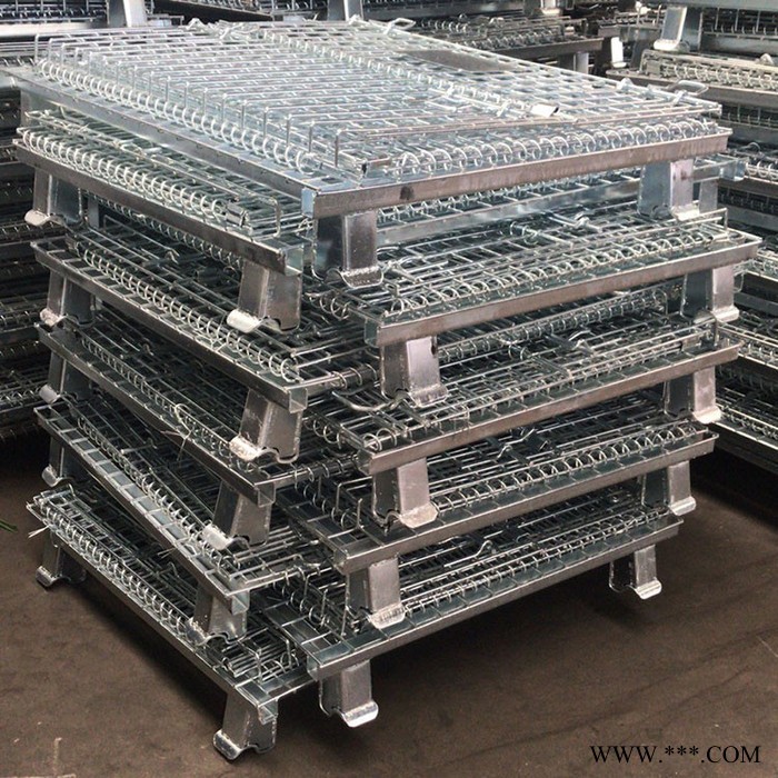 冷軋鋼鍍鋅倉儲籠 帶輪可折疊 倉儲籠 廠家