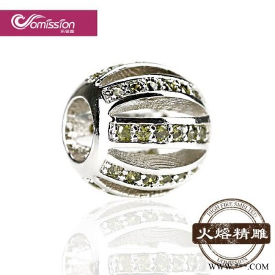 歐美時尚腰鼓電鍍珠子 DIY飾品手鏈配件大孔轉