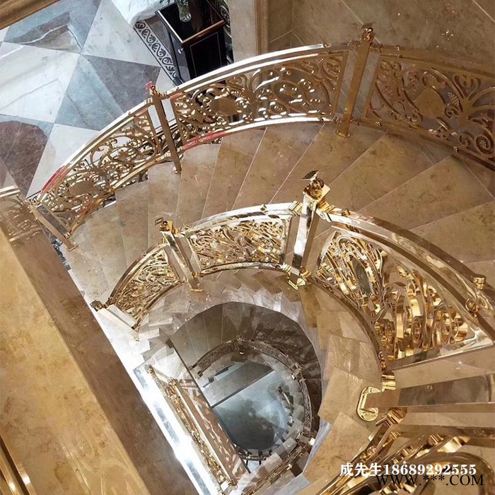 水鍍歐式別墅銅藝雕花欄桿電泳技術過硬