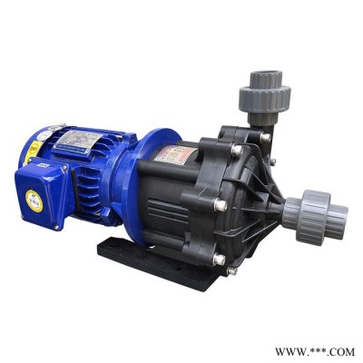 三川宏氟塑料磁力泵 MEF4002鐵氟龍塑料材質耐腐蝕耐酸堿溶液輸送電鍍電泳加藥蝕刻磁力泵