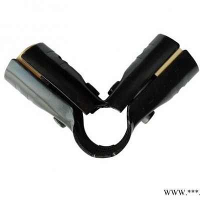 90度HJ-2精益管三維黑色電泳接頭 可選鍍洛材質 定制工作臺流水線