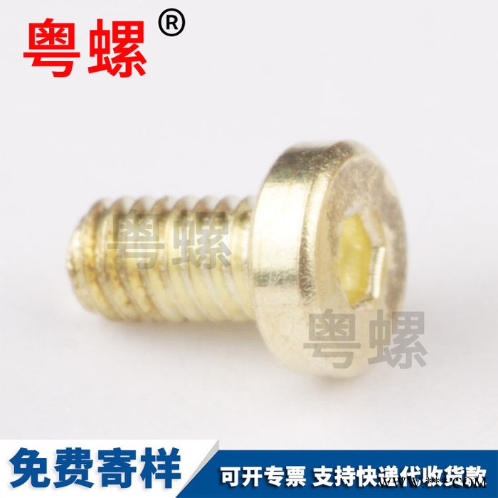 碳鋼電鍍金色M2.54.5平頭內(nèi)六角螺絲 深圳供應(yīng)商供應(yīng)內(nèi)六角螺絲 定制