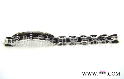 金不二丨加寬加厚真空電鍍黑色男手鏈 男士手鏈 時(shí)尚手鏈