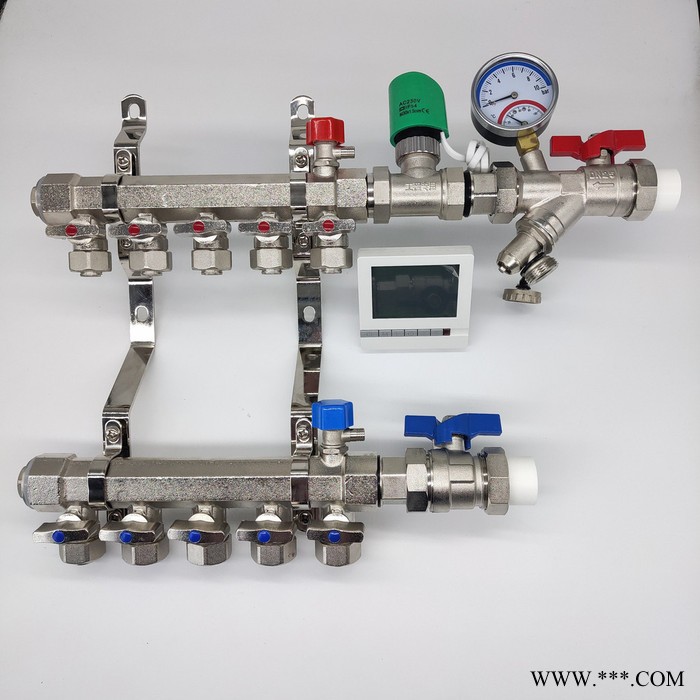 畜牧地暖 銅電鍍8路分水器1620地暖管工程批量供應定制價格優惠
