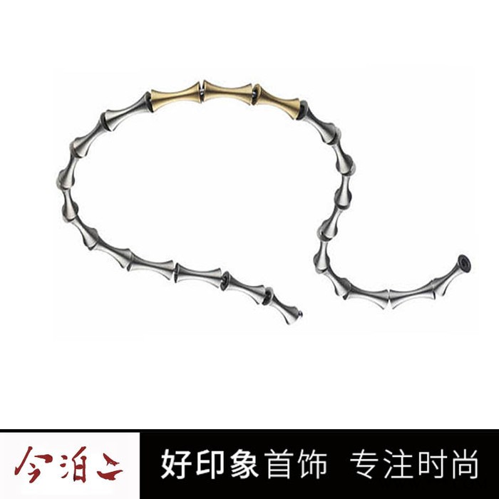 今泊二丨電鍍18K玫瑰可獨(dú)立插入錐形**項(xiàng)鏈  歐美大氣鈦鋼項(xiàng)鏈女不掉色