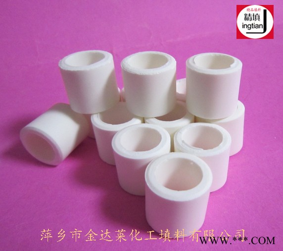高鋁陶瓷拉西環__40% 50% 70% 90%  92% 99%氧化鋁剛玉拉西環 高強度瓷質散堆料  精填牌萍鄉金達萊