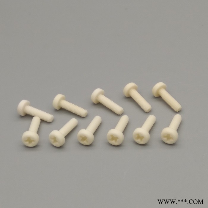 【現(xiàn)貨供應(yīng)】 陶瓷螺絲 M3*10（十字頭）高純 99%氧化鋁