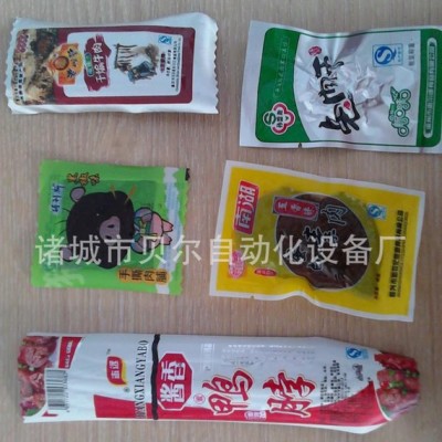 鋁箔雙面拉伸包裝機,牛肉干、豆干包裝機,山東貝爾** 鋁箔包裝機