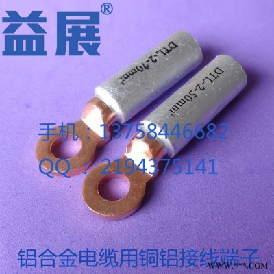 溫州銅鋁線鼻子壓接工藝，鋁合金電纜銅鋁鼻制作，DTL-2-300平方圓頭銅鋁接線端子規格