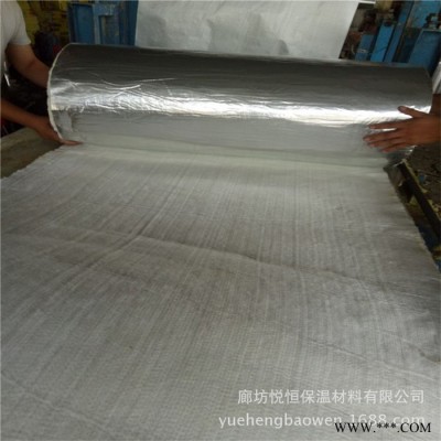 【悅恒保溫】供應覆鋁箔隔熱保溫材料玻璃纖維針刺毯可雙面貼鋁箔