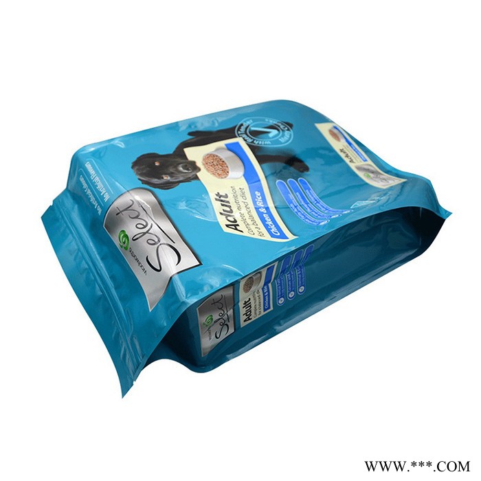 寵物食品包裝袋定制鋁箔狗糧袋自立自封八邊塑料食品袋拉鏈袋