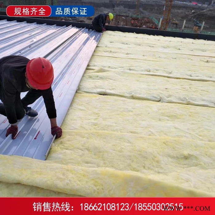 帶鋁箔玻璃絲棉鋼構廠房金屬屋面隔熱吸音棉墻體隔音保溫玻璃棉 卷氈