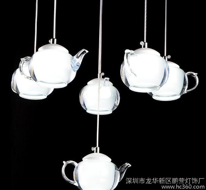 新款吊燈 新品創意個性鋁線led餐廳吊燈茶壺吊燈燈客廳燈臥室