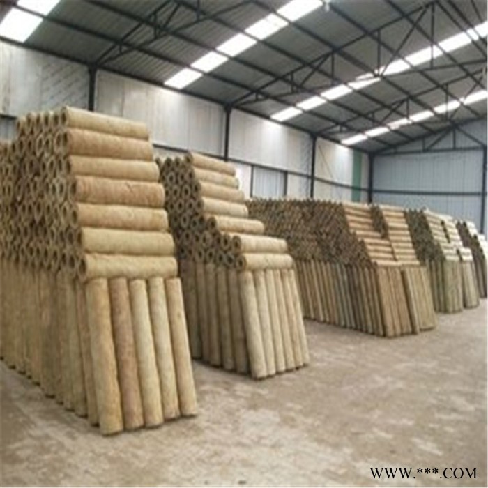 巖棉管殼 巖棉管生產(chǎn)廠家 密度型號(hào)定做 可貼鋁箔