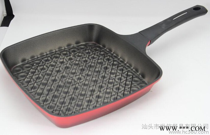 韓國進口 君圣斯 新貴系列 壓鑄鋁3D不粘涂層 朗彩娜27cm四方平底煎盤