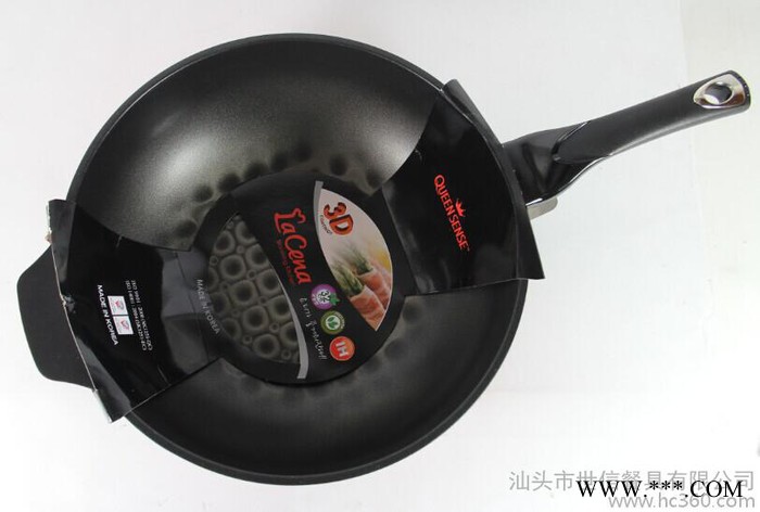 韓國進口 君圣斯 皇室系列 電磁爐煤氣爐通用 壓鑄鋁陶瓷涂層 32cm朗彩娜平底炒鍋