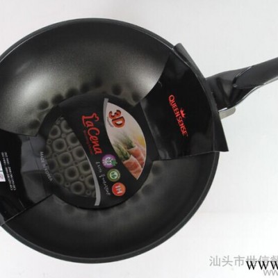 韓國進口 君圣斯 皇室系列 電磁爐煤氣爐通用 壓鑄鋁陶瓷涂層 32cm朗彩娜平底炒鍋