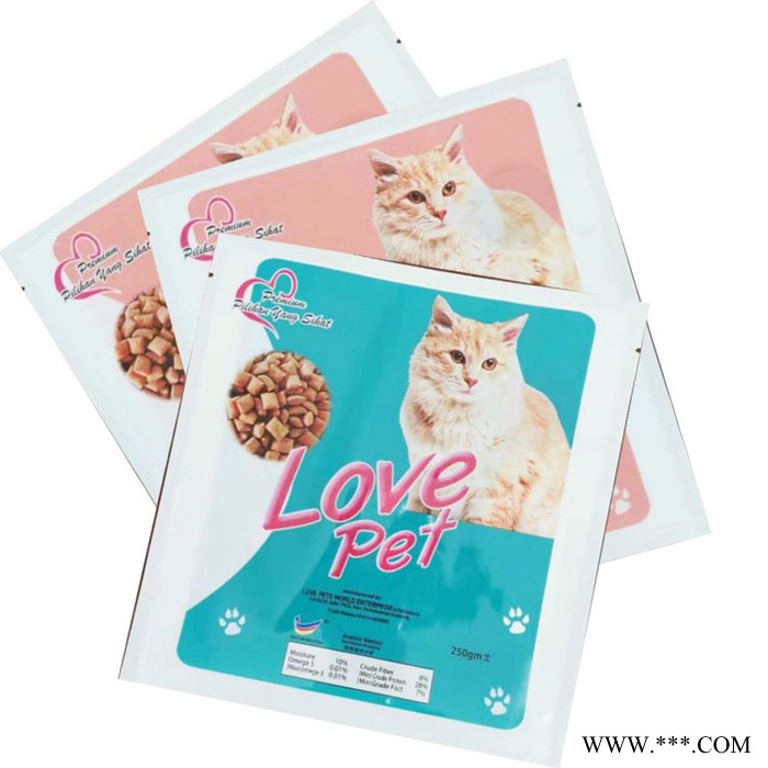 駿躍 八邊封狗糧袋  八邊封寵物狗糧自立袋 貓糧狗糧包裝袋 鋁箔站立狗糧自封拉鏈袋尺寸 廠家材質(zhì)