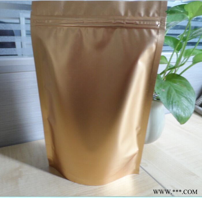 大量定制鋁箔袋/暗金色鋁箔袋自封自立式140*220mm鍍鋁袋 立體拉鏈鋁箔袋 密封鋁箔站立直立密實骨袋生產廠家定做價格